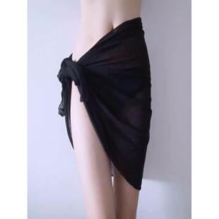 泳衣下半身遮挡裙比基尼裹裙纱巾沙滩泳池泳衣披纱防晒防走光