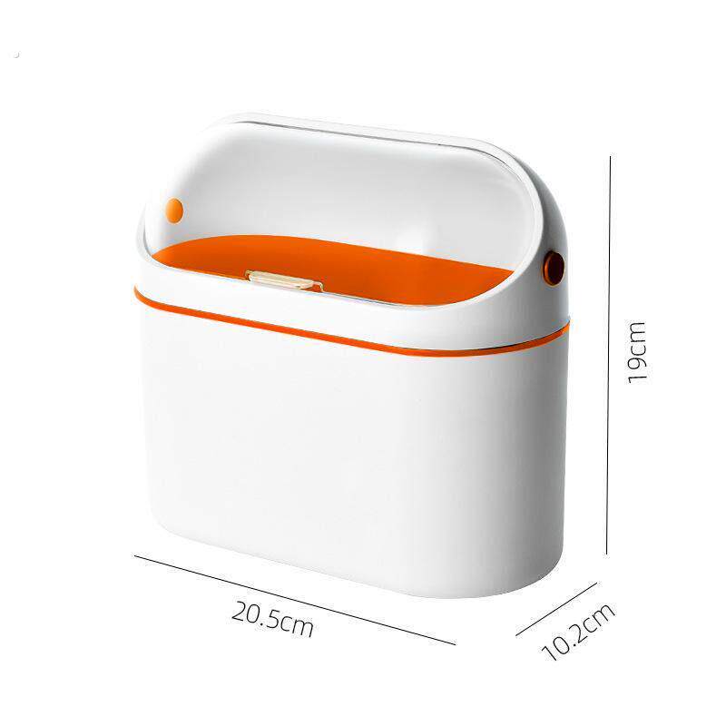 桌面垃圾桶厨房卫生间悬挂式家用小号桌上翻盖带盖挂壁有盖垃圾筒