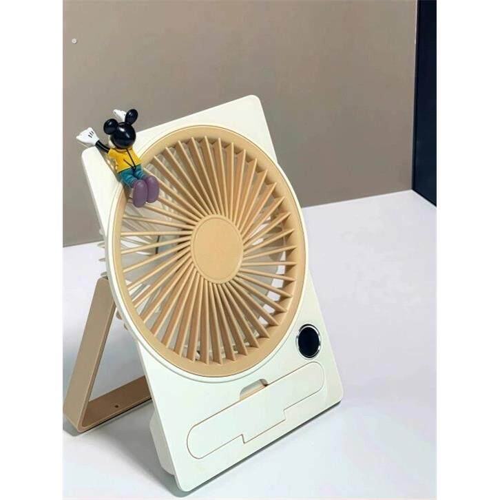 卡片风扇桌面办公室静音2025新款学生上课小型便携式手机支架