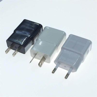 通用手机充电器5v1a2a欧式二脚插头美标两脚扁插头澳规八字脚插头