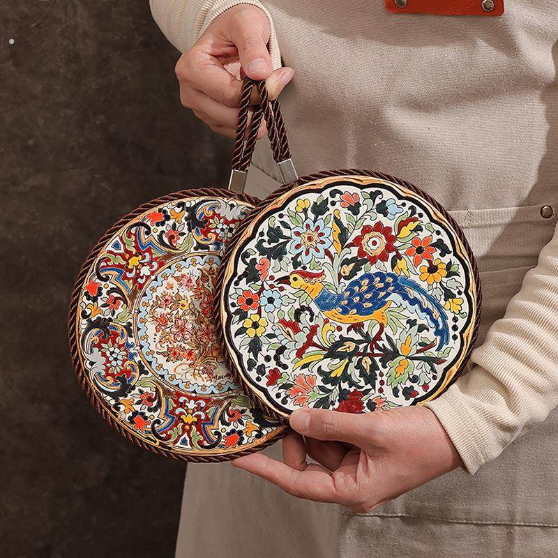 复古隔热垫耐高温砂锅防烫垫珐琅锅垫子陶瓷新中式餐桌防滑餐盘垫,餐饮具,餐垫,淘宝优惠券,粉丝福利购,淘宝优惠卷