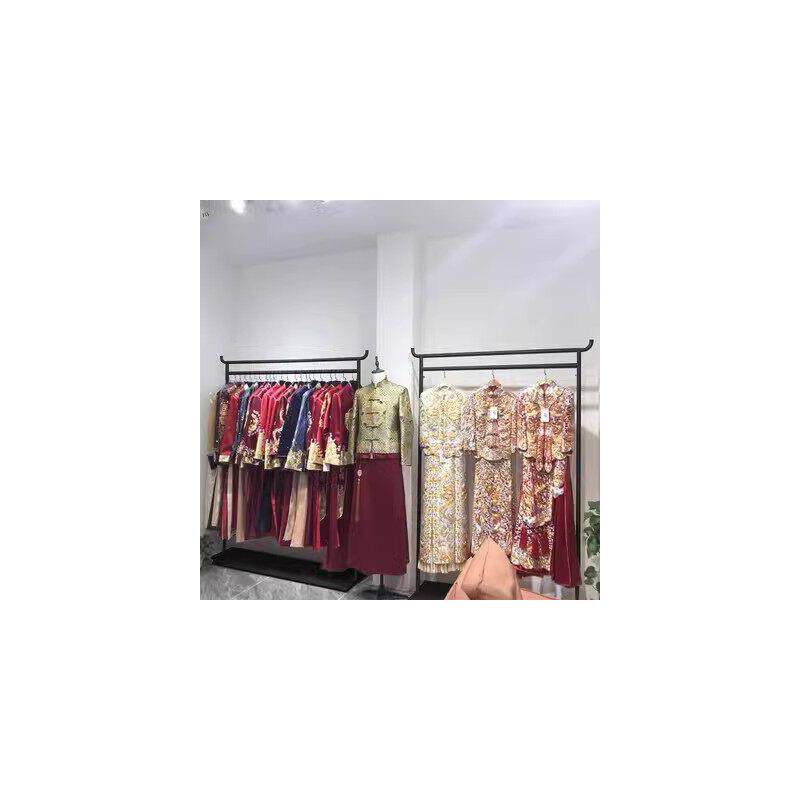 中式婚纱架子旗袍礼服展示架照相馆工作室落地式拖尾挂衣架秀禾货