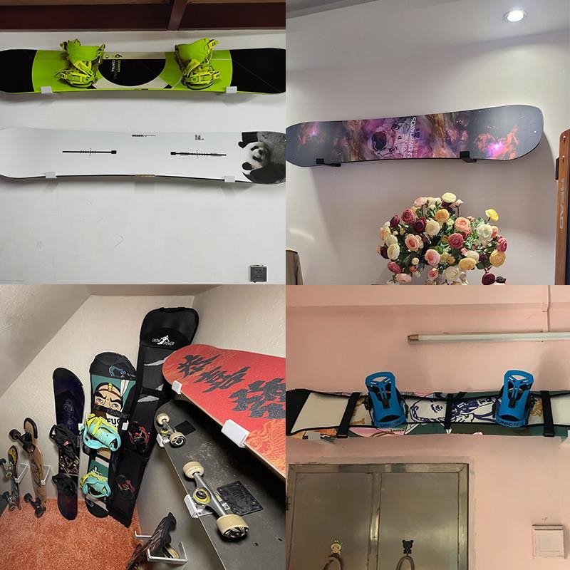 滑雪板挂架单板双板滑雪板杖墙壁挂架室内墙上架挂雪板雪具展示架