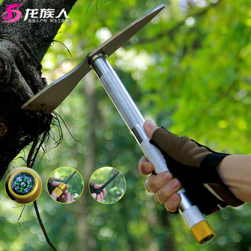 工兵镐锄头多功能钓鱼铲子专用可携式折叠小号洋镐户外铁锹工兵铲