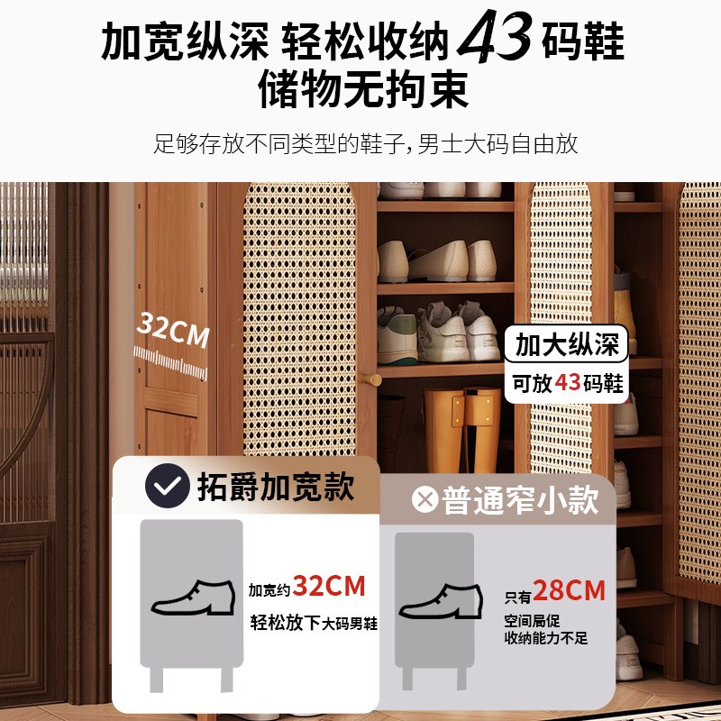 门口入门鞋柜2026新款爆款高档鞋架多层大容量带门防尘鞋子收纳柜