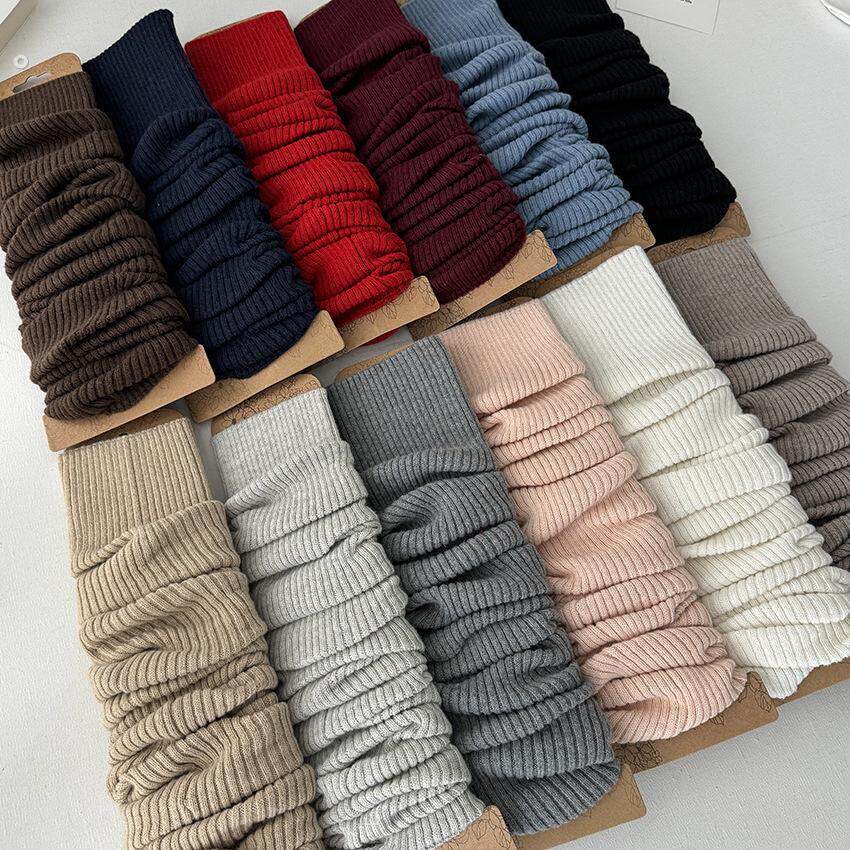 韩版纯色薄款过膝袜套女韩国堆堆袜秋冬保暖护膝靴套脚套