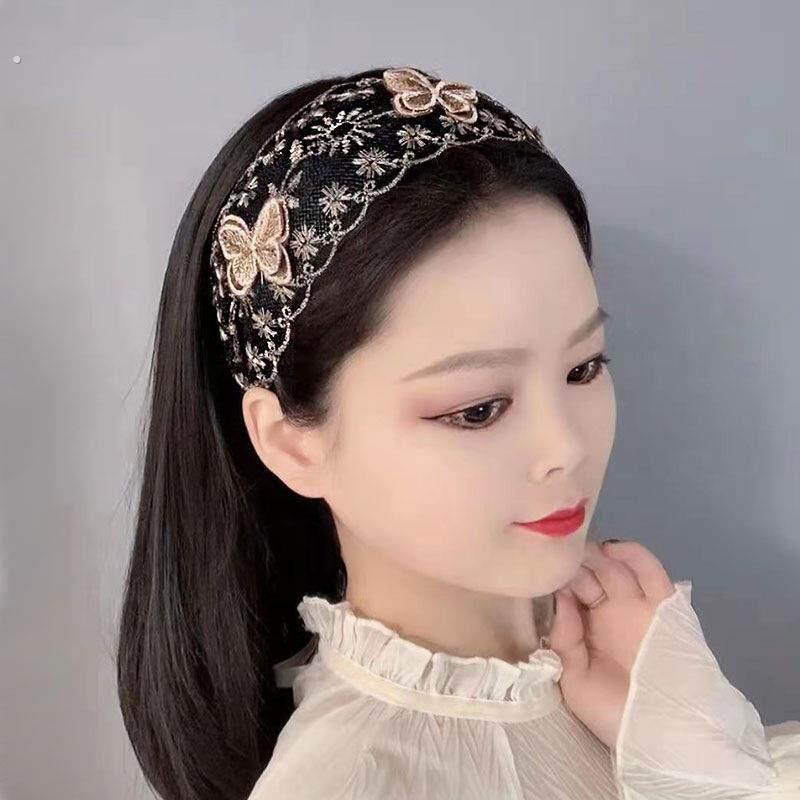 女士遮白发头饰2025新款薄款发带神器显年轻遮盖前额镂空发卡发饰