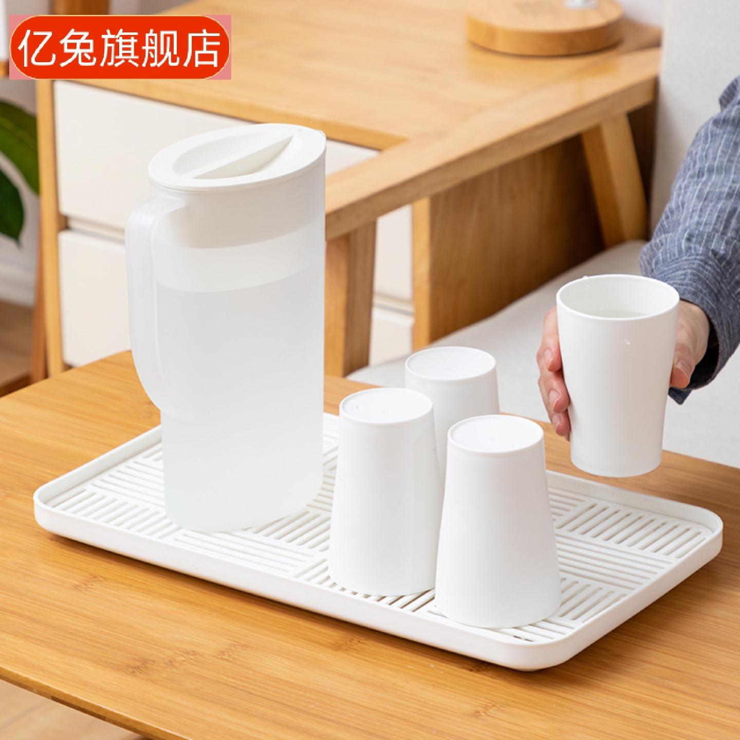 冷水壶套装塑料加厚大容量凉水杯