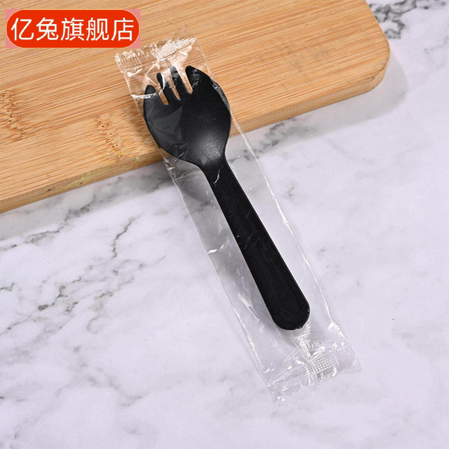 一次性磨砂蛋糕叉勺独立包装