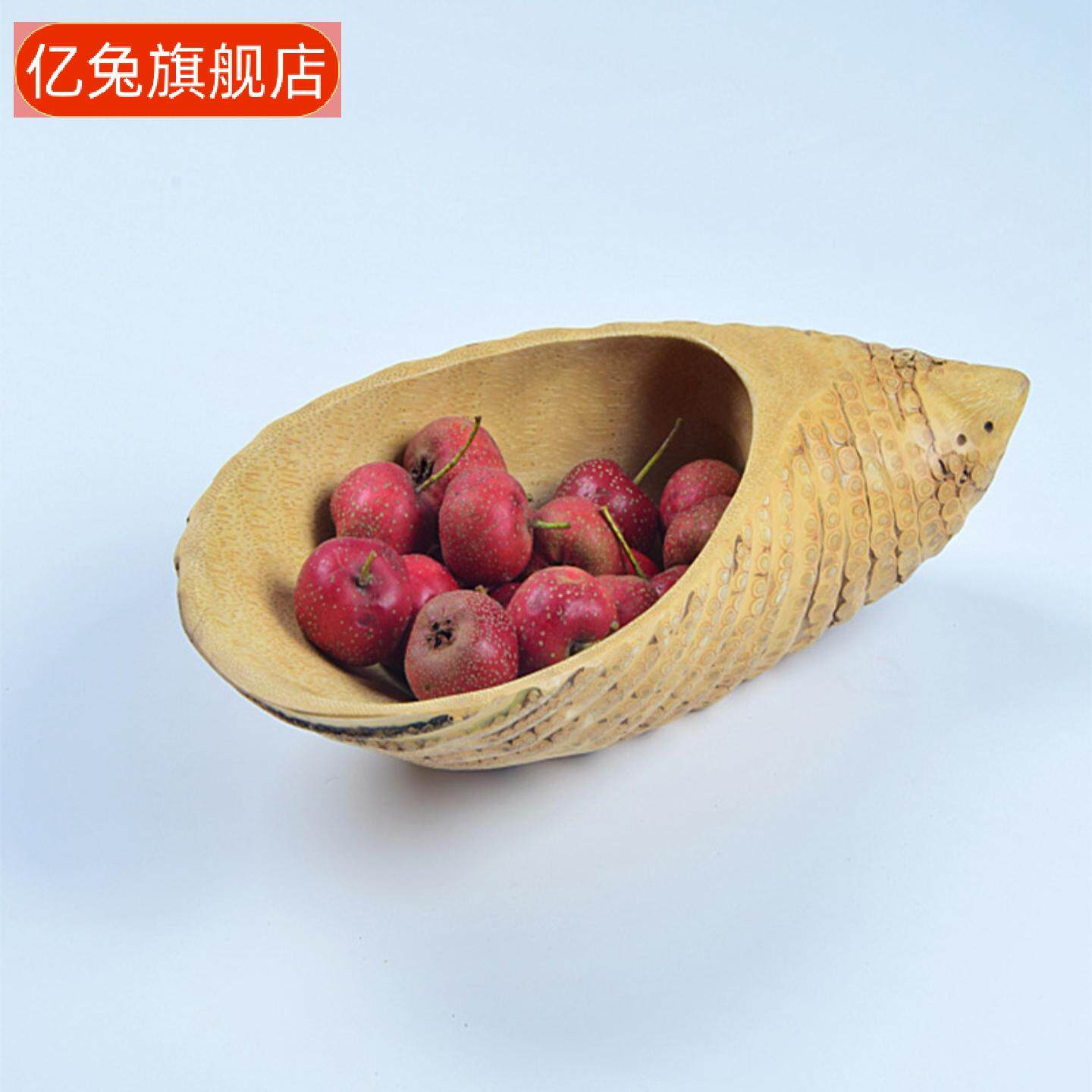 竹根果盘创意家用木质客厅根雕