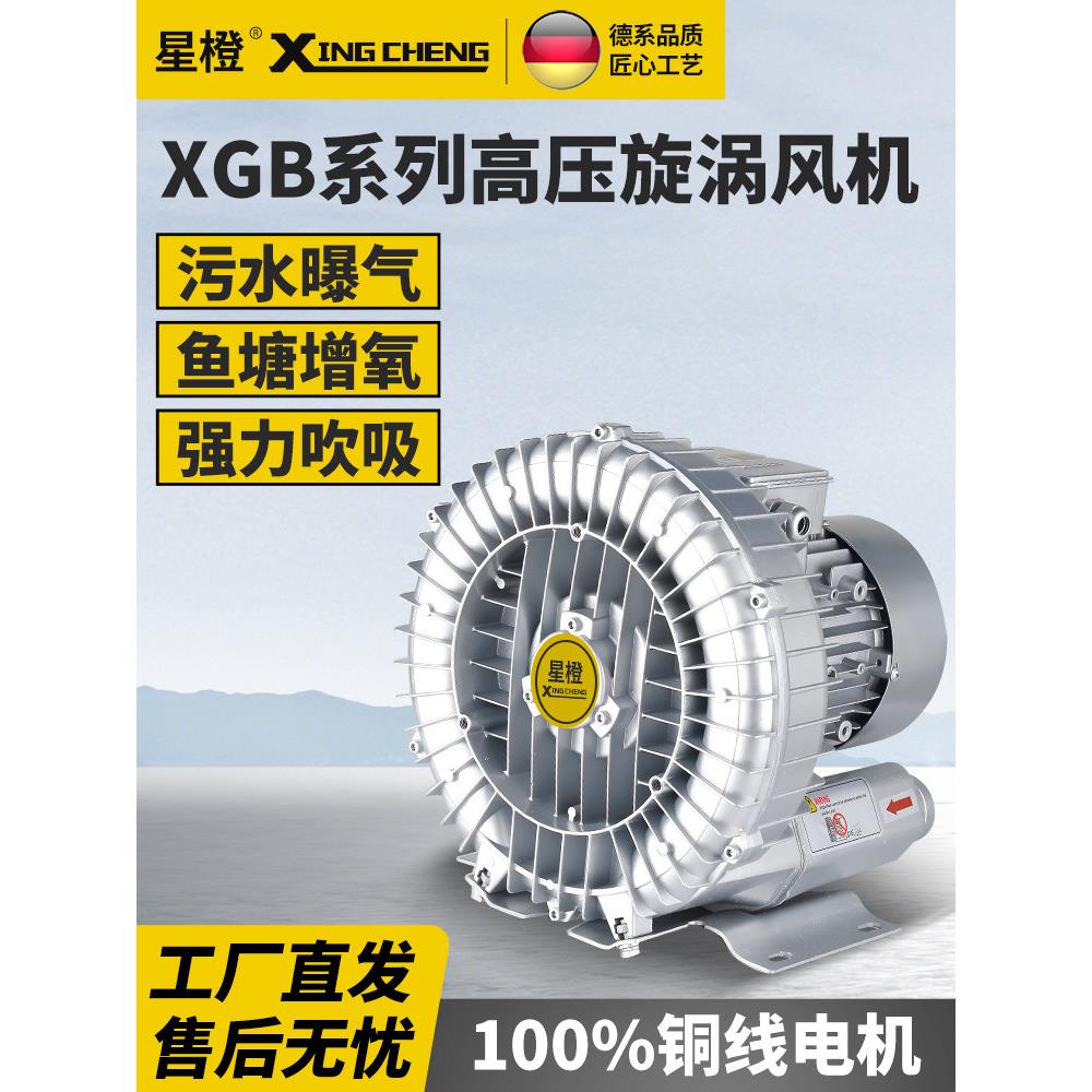 高压鼓风机380V增氧涡流罗茨涡轮220v大功率强力吸吹工业漩涡气泵