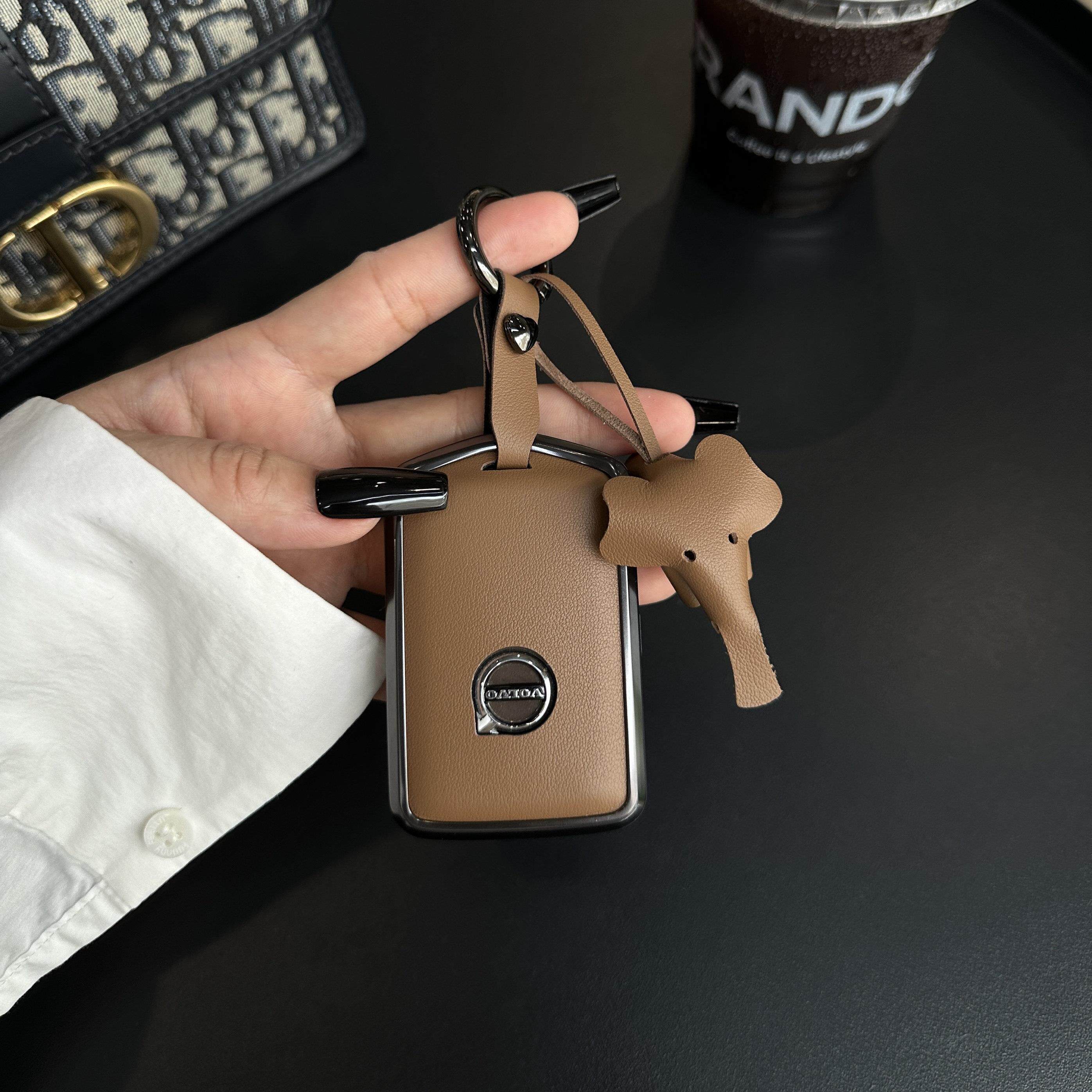 适用于沃尔沃xc60xc90xc40s90s60l v90cc汽车钥匙套包高档真皮