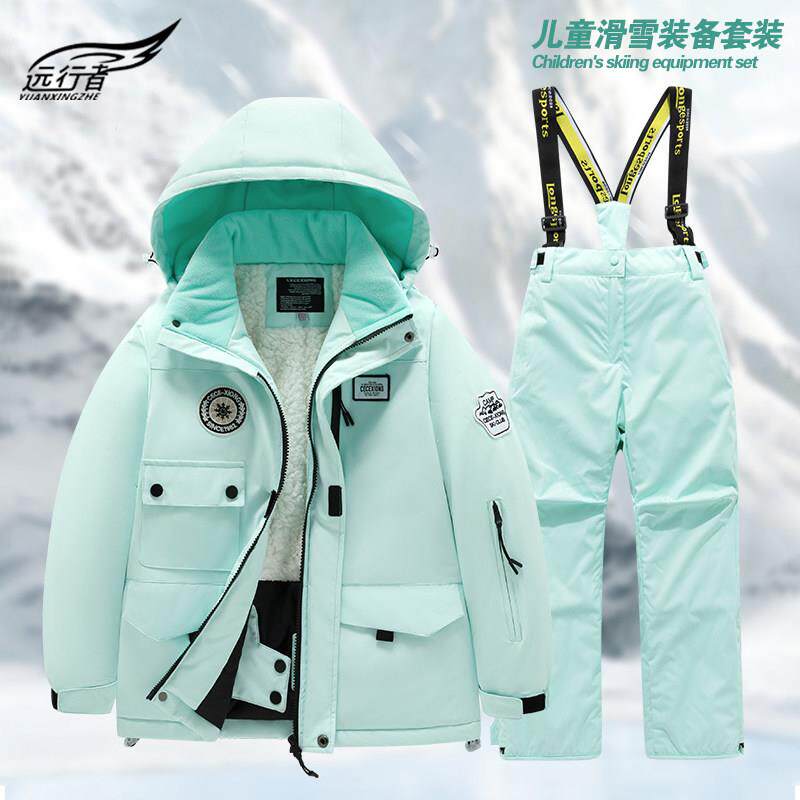 冬季儿童滑雪服套装男女童防风防水外套加厚保暖玩雪全套专业装备