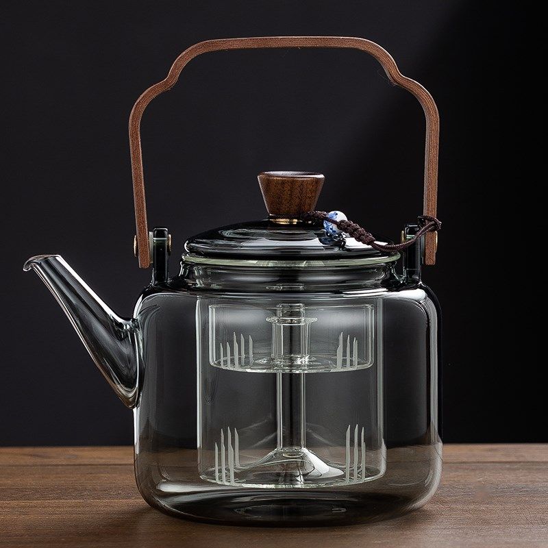 电陶炉炭火加热围炉煮茶加厚防爆玻璃蒸煮一体茶壶明火泡茶大单壶,餐饮具,茶壶,淘宝优惠券,粉丝福利购,淘宝优惠卷