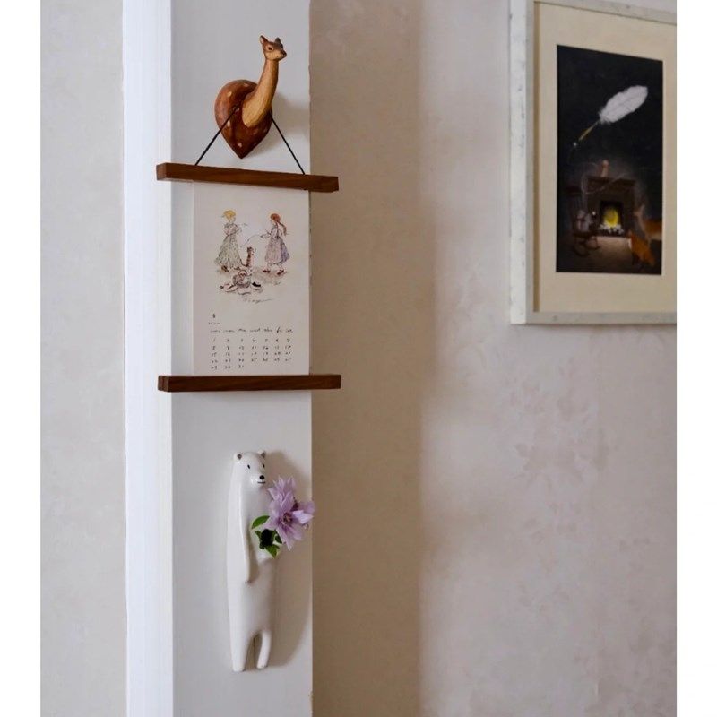 可爱呆萌北极熊花瓶贴墙挂壁式花瓶陶瓷花瓶,节庆用品/礼品,创意/设计玩具,淘宝优惠券,粉丝福利购,淘宝优惠卷