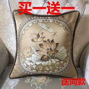新款欧式抱枕靠垫套子客厅沙发靠背卧室中式红木护腰靠枕奢华布艺