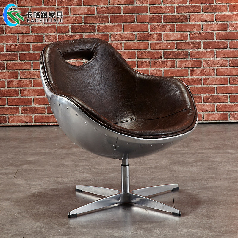 单人沙发椅工业风椅子创意转椅办公室金属铝皮铆钉做旧旋转酒吧椅,住宅家具,沙发椅,淘宝优惠券,粉丝福利购,淘宝优惠卷