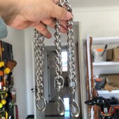 宠物不锈钢双头遛狗绳一托二牵引绳小中大型犬狗链双牵柴犬德牧绳