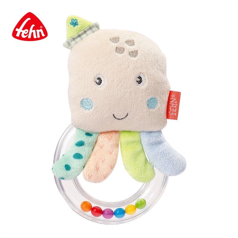 fehn德国进口小章鱼手摇铃婴幼儿新生儿柔软安抚玩偶,玩具/童车/益智/积木/模型,摇铃,淘宝优惠券,粉丝福利购,淘宝优惠卷