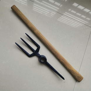 三齿镐头家用一体锻打两用道渣叉十字铁路工地农用锰钢开山小洋镐