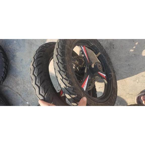 14寸代驾车碟煞前轮折叠车铝合金一体轮14*2.125前轮总成拆车件