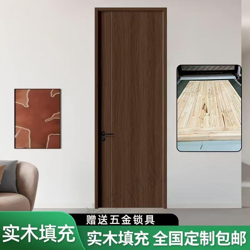 卧室门新款木门室内套装门环保隔音实木碳晶门碳纤门家用房门图片