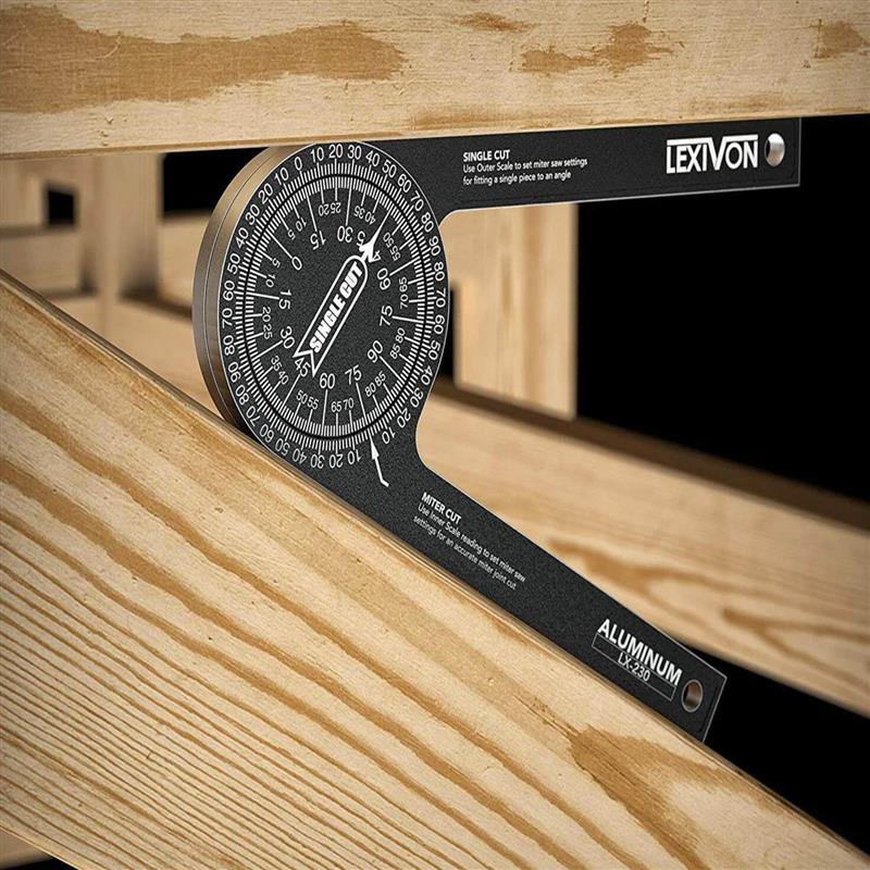 铝合金360度量角器角尺木工角度尺子测量工具多功能水平角度规