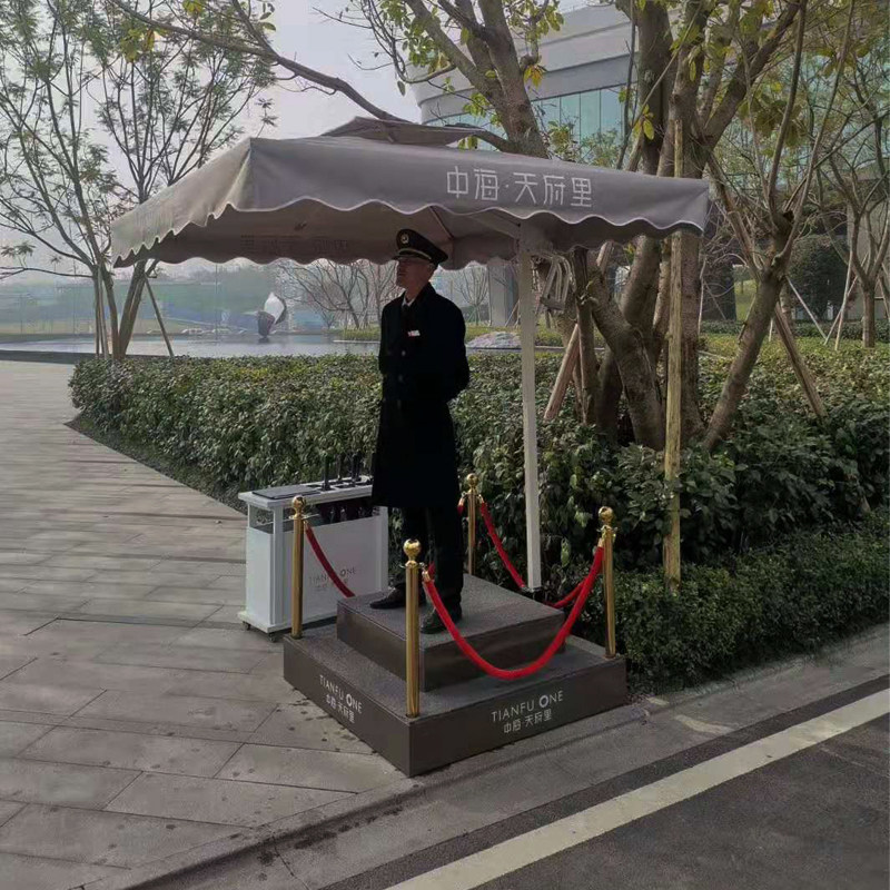 岗亭保安亭站台小区物业门卫值班岗亭治安亭不锈钢岗台