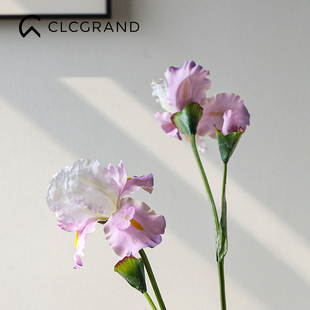 高品质爱丽丝鸢尾仿真花客厅假花装饰摆件高级感家居场景布置花艺