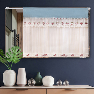 梳妆台镜盖巾卫生间浴室柜镜子遮挡帘客厅贴墙全身试衣镜子装饰帘