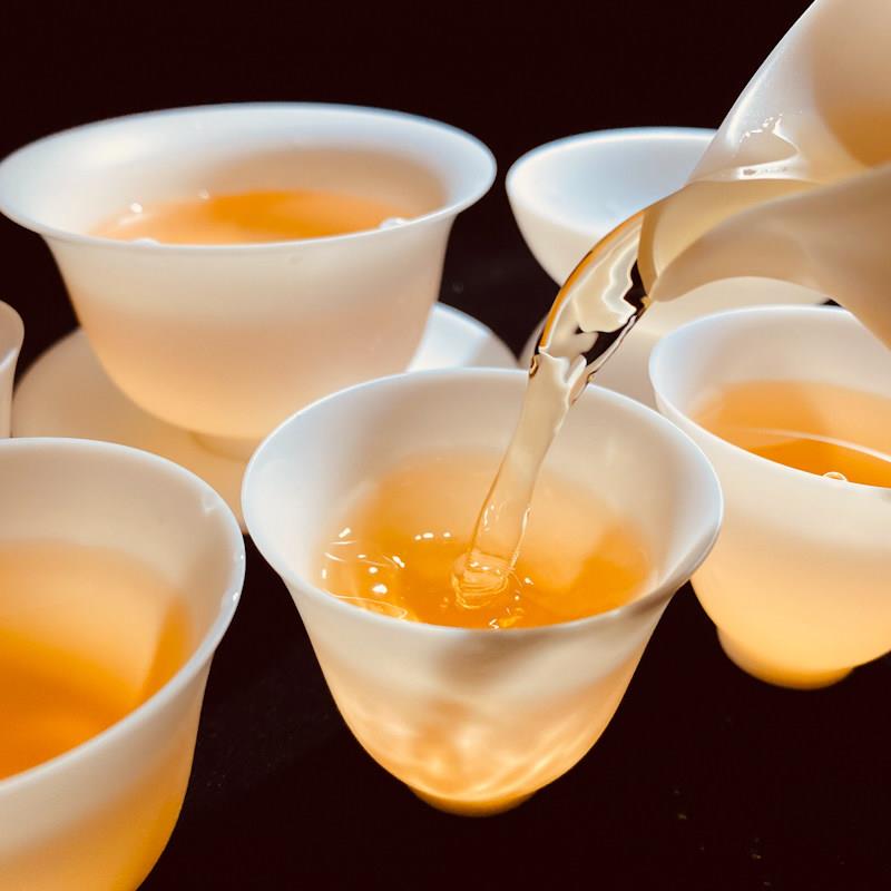 德化羊脂玉白瓷功夫茶具全套装盖碗茶杯家用办公室高端会客厅乔迁