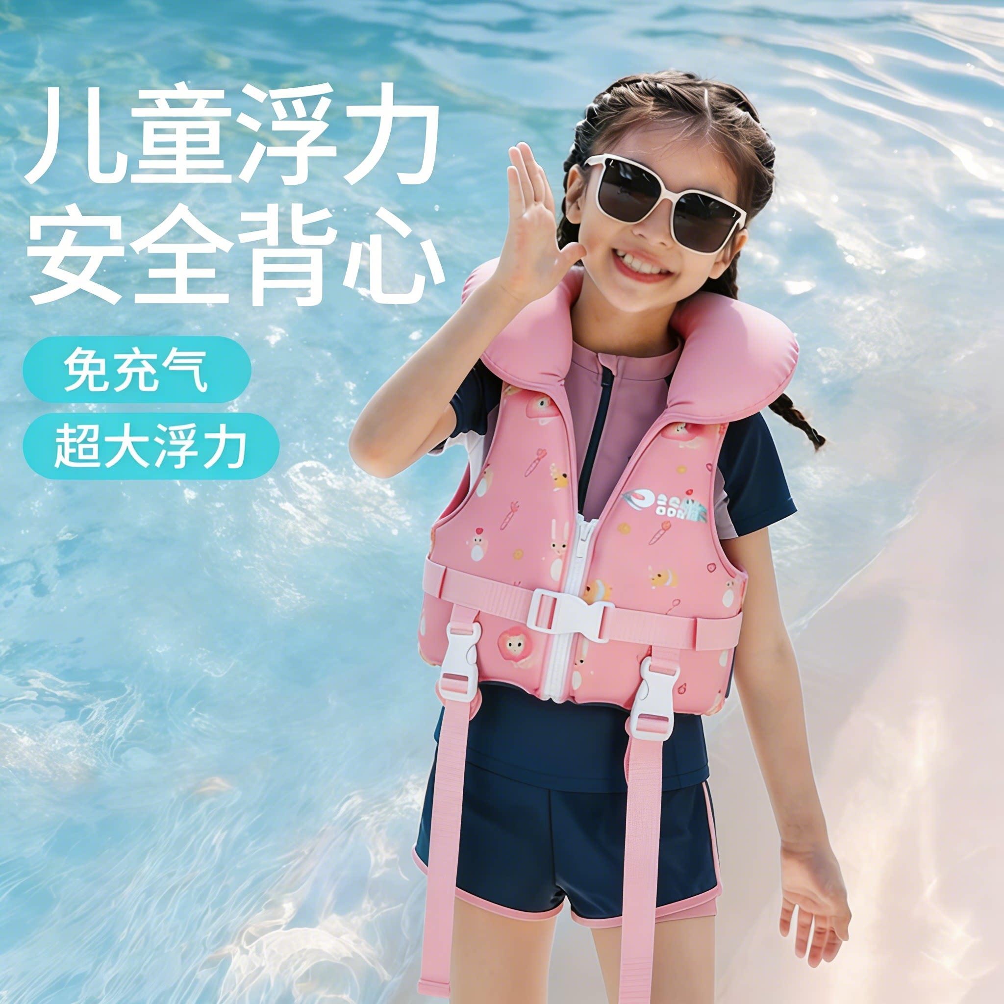 儿童大浮力救生衣躺枕浮力救生衣防溺水初学者漂流游泳背心游泳