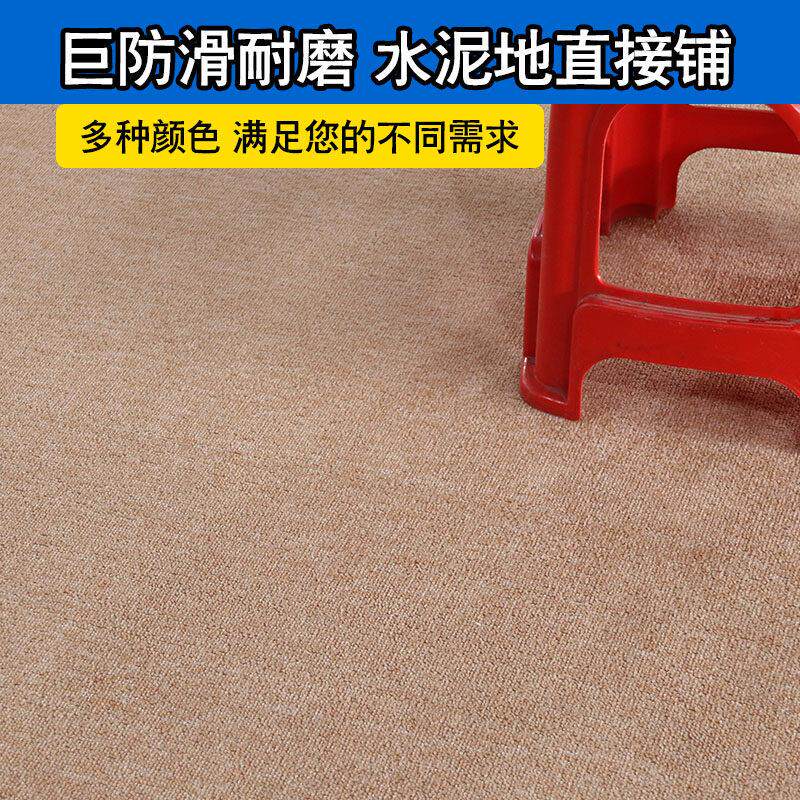 阻燃圈绒地毯商用办公室办公室学校客厅卧室现代简约满铺卷材地毡
