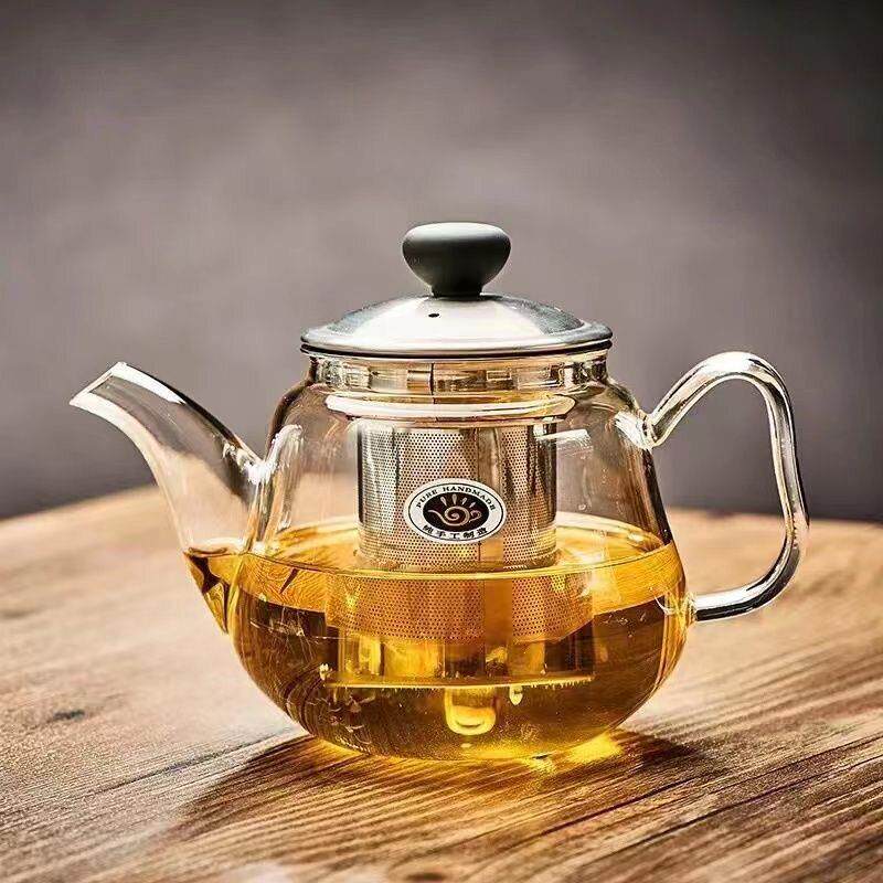 雅风玻璃茶壶功夫泡茶壶家用水壶单壶耐热过滤红茶花茶壶茶具套装