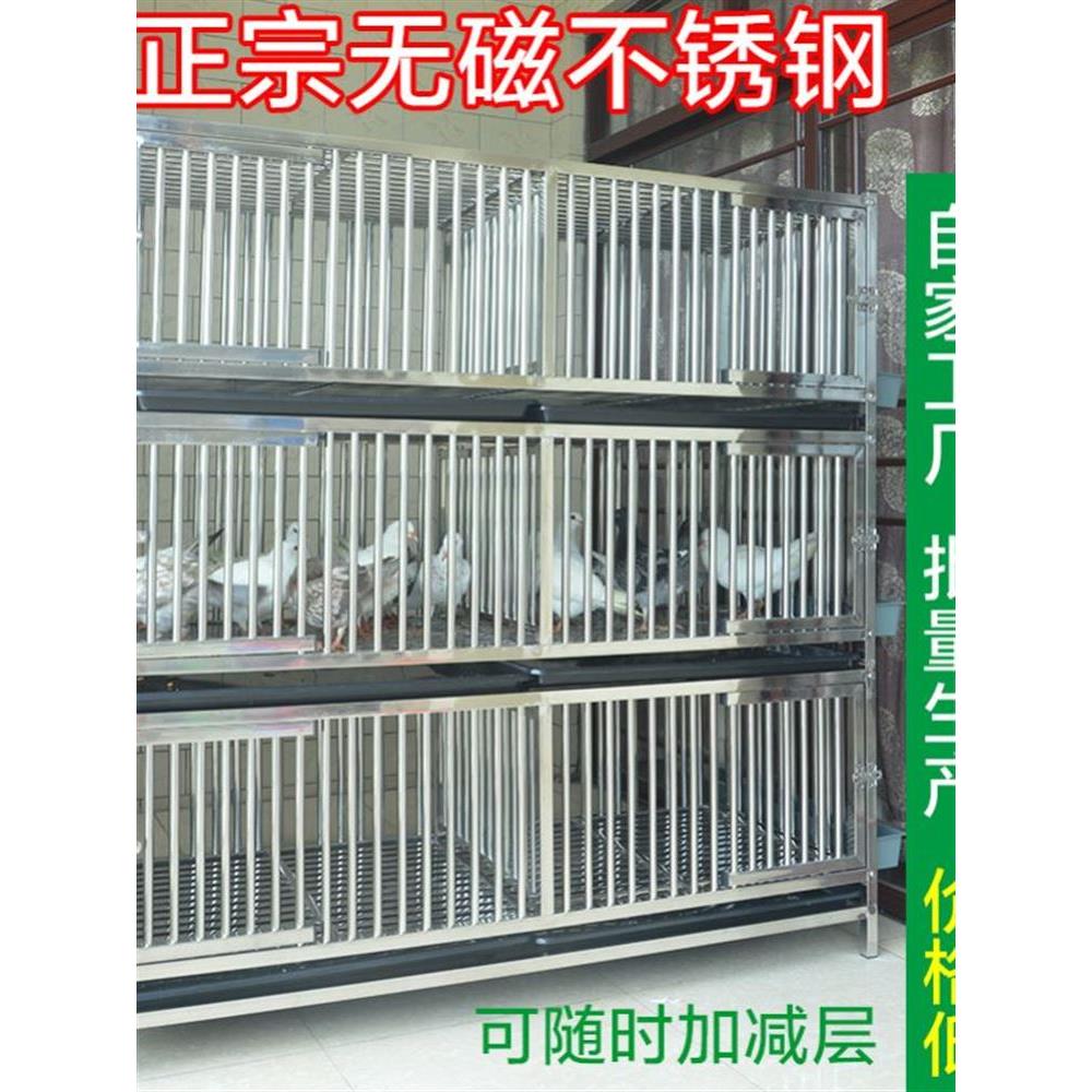 不锈钢养鸽笼养殖笼家用大型特大型三层清鸽用品设备培训配套笼