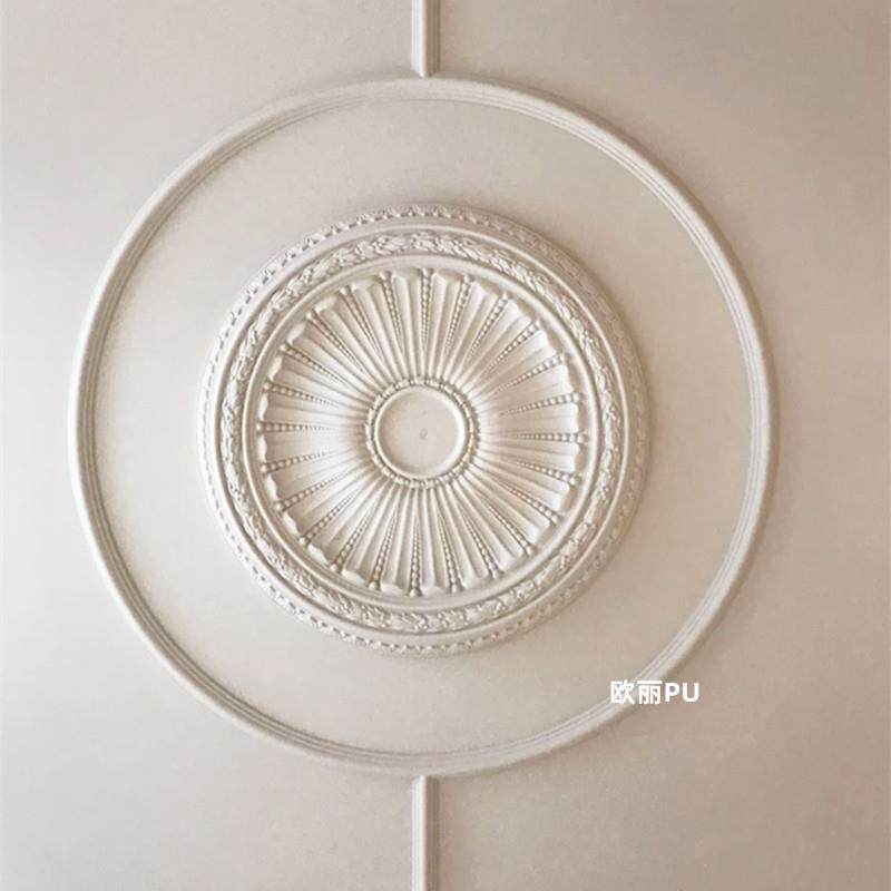 PU欧式灯盘 天花板装饰 客厅吊顶 非石膏装饰材料 89.5CM