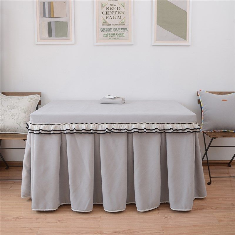 新款冬季防油防污奶油保暖加绒中厚灰色烤火罩电炉罩电取暖桌罩套,居家布艺,烤火罩,淘宝优惠券,粉丝福利购,淘宝优惠卷