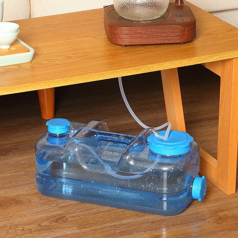 扁方形矮纯净水桶家用功夫茶道塑料储水桶泡茶茶台饮水食品级空桶