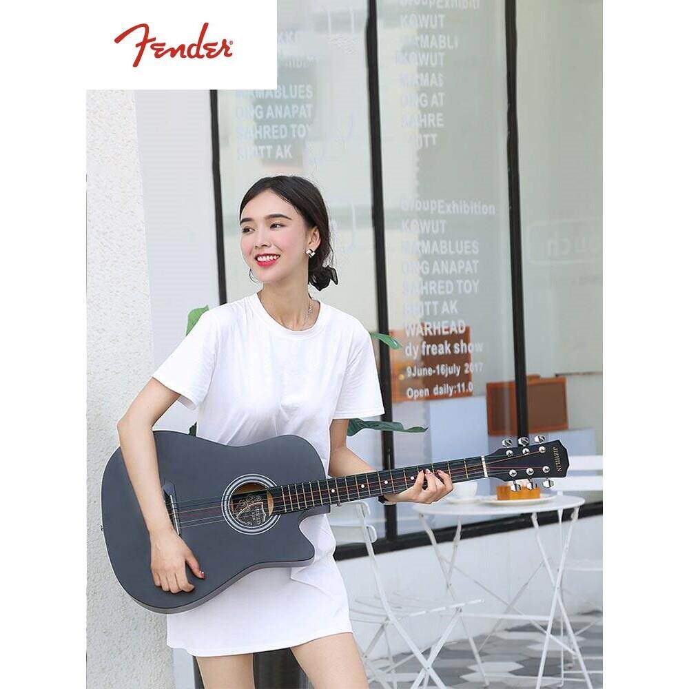 Fender纷达单板41寸初学者吉他学生38寸新手练习男女生入门琴民谣