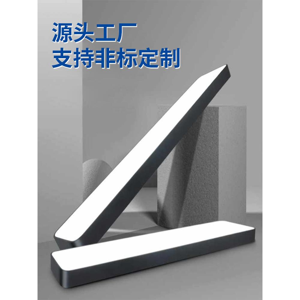 铝方管天花板条形灯办公室吊灯商店商业格栅灯Led长发方管特殊灯