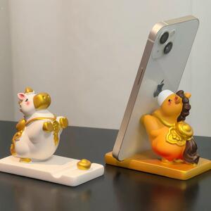 马上来财桌面摆件手机架客厅家居好物工位装饰可爱新年礼物新款