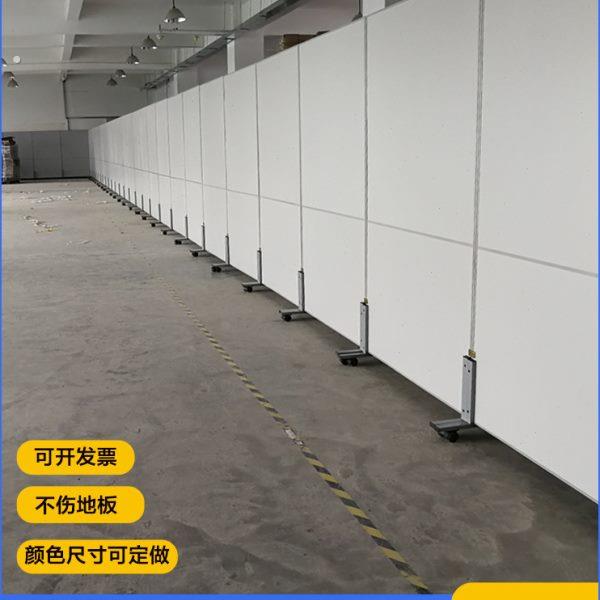车间仓库移动隔断墙 办公室屏风活动隔板 工厂库房推拉隔离挡板