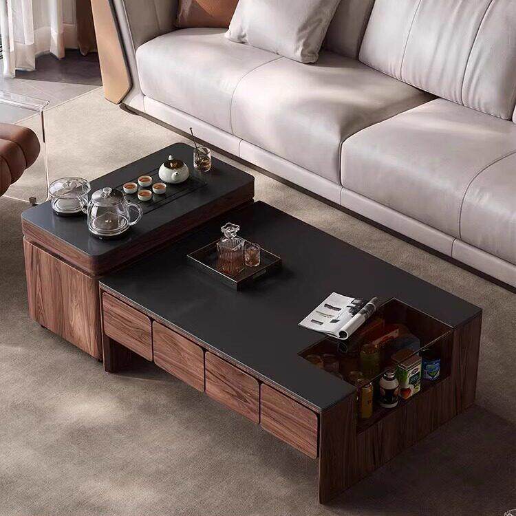 2025新款客厅家用实木茶几泡茶一体轻奢高级感小户型岩板功夫茶台