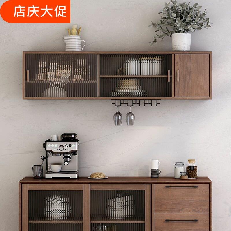 实木吊柜壁柜挂墙厨房客厅卧室请壁柜墙上储物柜壁橱餐边柜壁挂式
