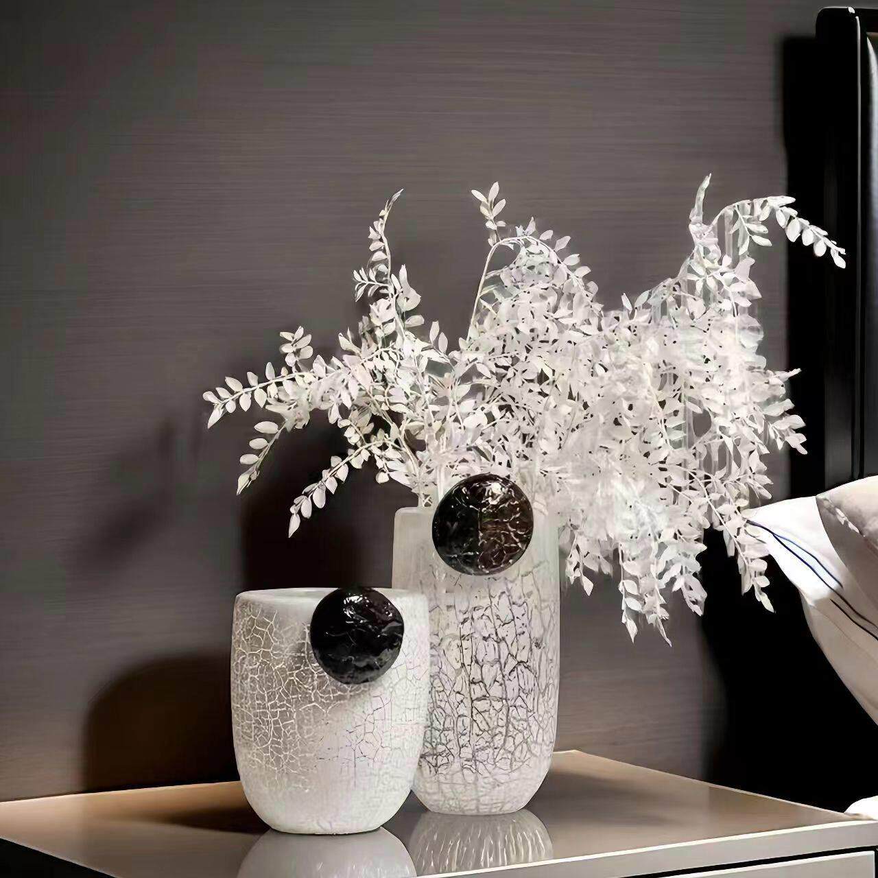 新品现代轻奢极简艺术树桩花瓶插花水培水晶玻璃花器客厅装饰摆件