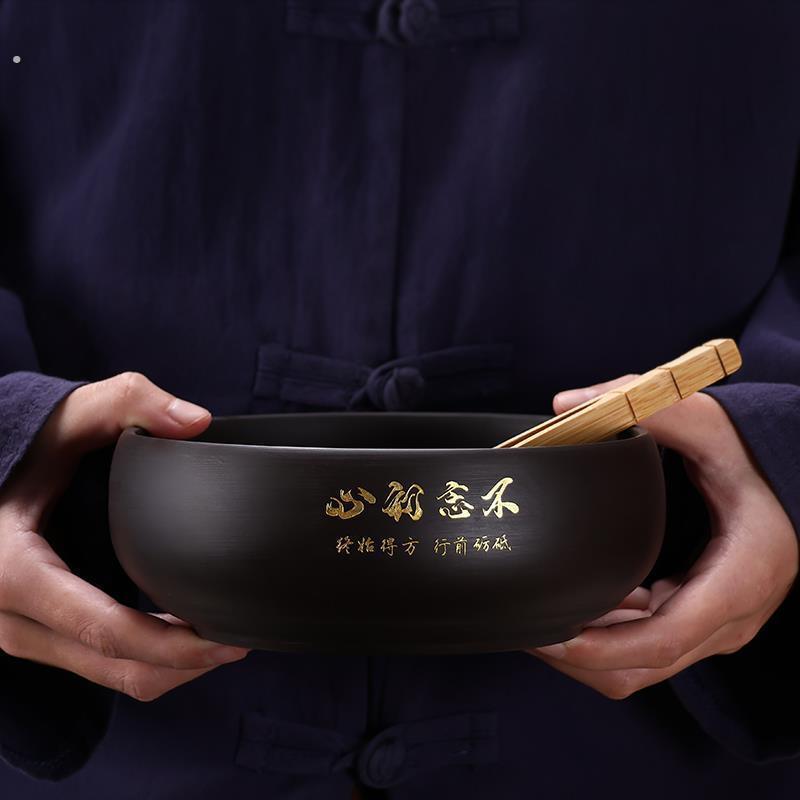 厂家紫砂茶洗带盖子水盂大号装茶杯的容器茶具用品茶盘配件茶钵盂