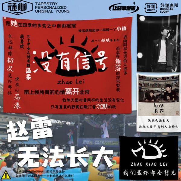 墙面装饰遮丑挂布 赵雷无法长大民谣歌手个性装扮 场景布置挂布