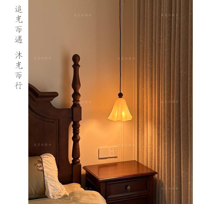 【舞影】追光的骑士法式床头吊灯高颜值铃兰中古主卧室长线小吊灯