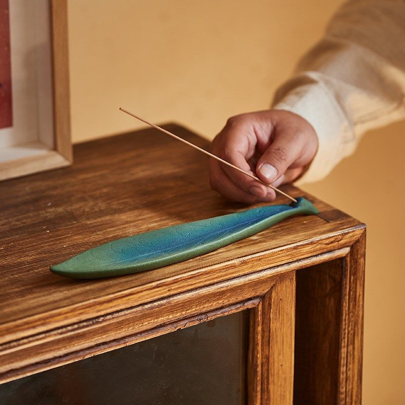 陶瓷柳叶香插 线香底座 叶子,餐饮具,茶道/香炉,淘宝优惠券,粉丝福利购,淘宝优惠卷