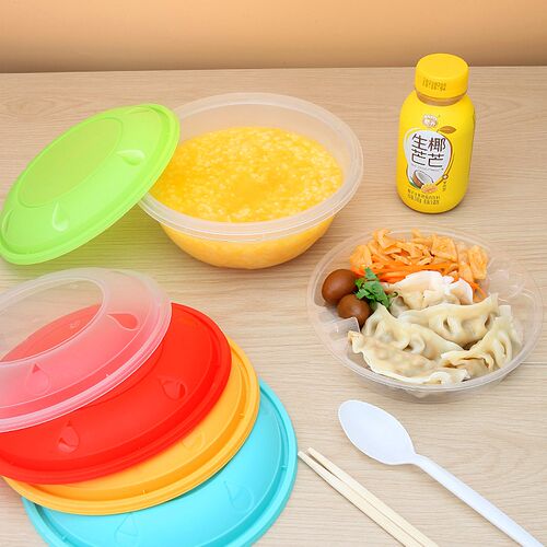 锁扣加厚面条干湿分离打包盒 一次性双层饭盒汤粉麻辣烫外卖餐盒